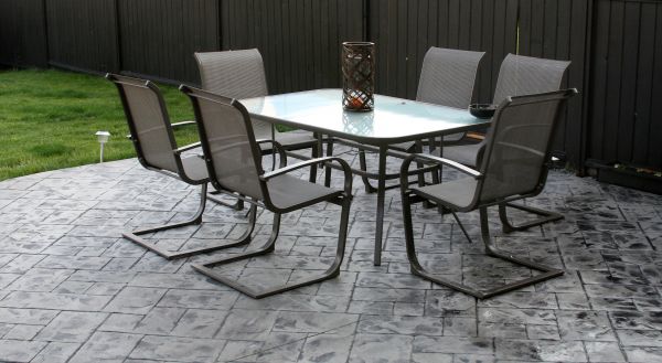 Backyard Concrete Stamping in Loveland